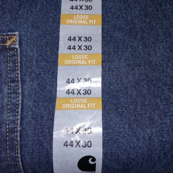 Carhartt Blains Loose Original Fit Work Dungarees Denim Jeans 44x30 New w tags - Picture 7 of 8